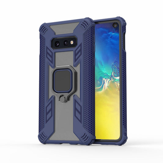 Warrior Style Rotating Ring Kickstand PC+TPU Phone Shell for Samsung Galaxy S10e