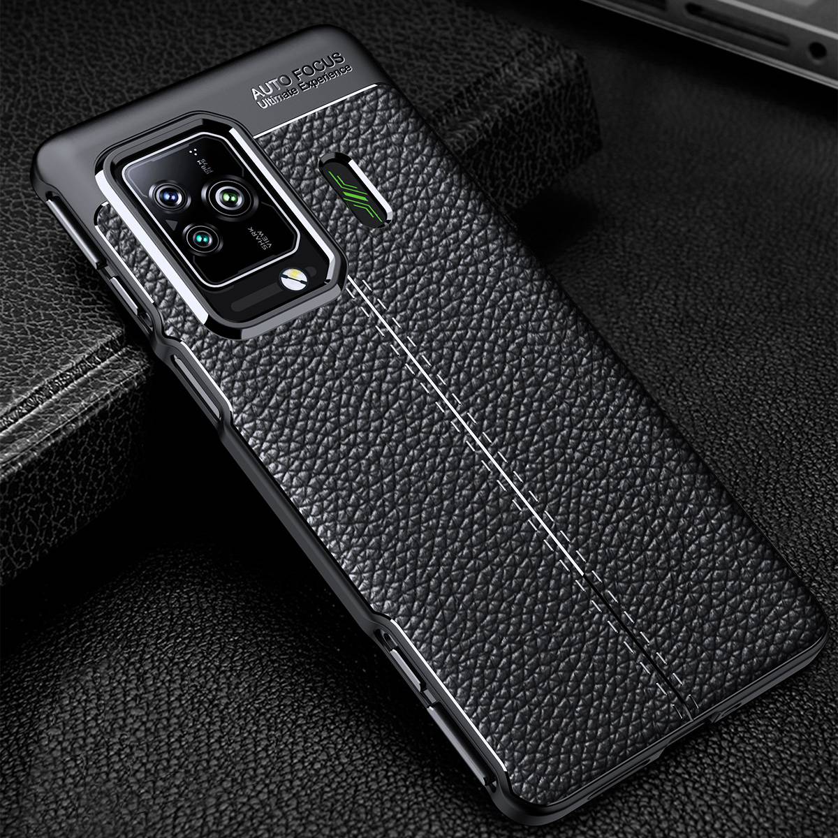 Litchi Texture Phone Cover for Xiaomi Black Shark 5/5 Pro, Drop-proof Protection Slim Cellphone Case