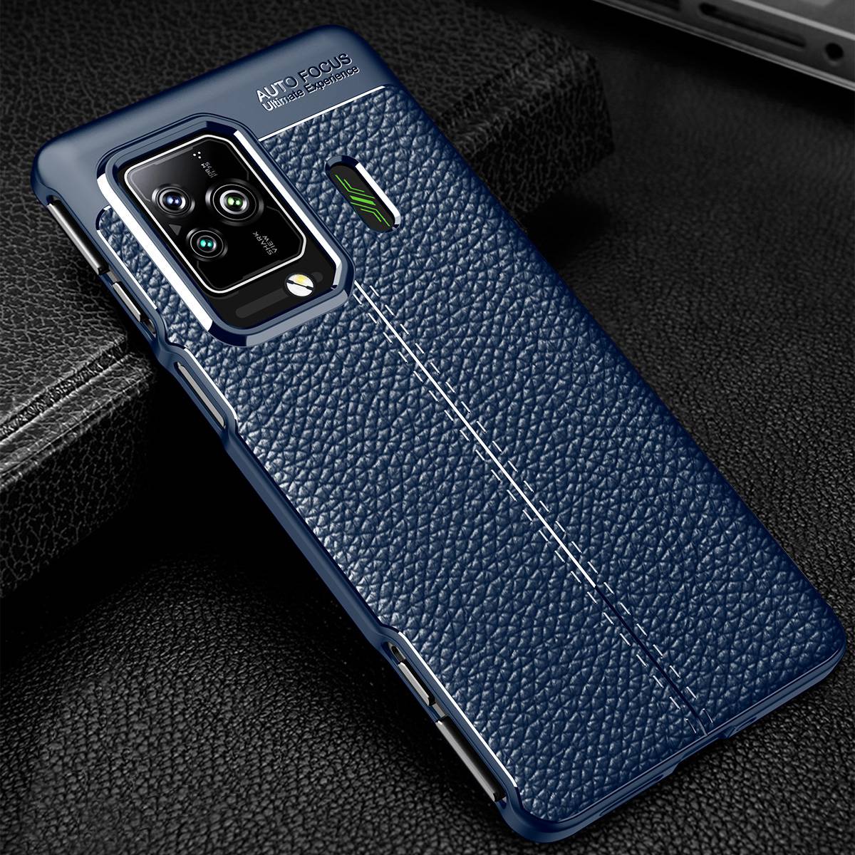 Litchi Texture Phone Cover for Xiaomi Black Shark 5/5 Pro, Drop-proof Protection Slim Cellphone Case