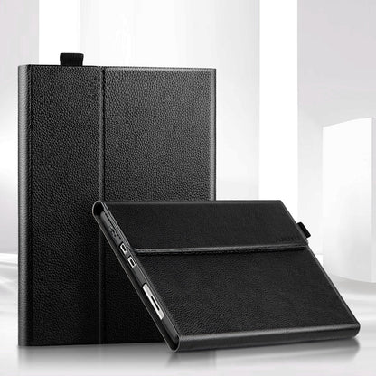 Foldable Stand Genuine Leather Anti-scratch Protective Case Cover for Microsoft Surface Pro 8