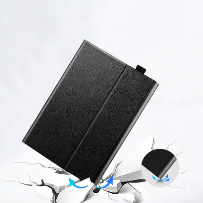 Foldable Stand Genuine Leather Anti-scratch Protective Case Cover for Microsoft Surface Pro 8