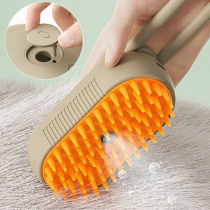 3-in-1 Electric Pet Grooming Brush - Cat & Dog Steam Massage Comb