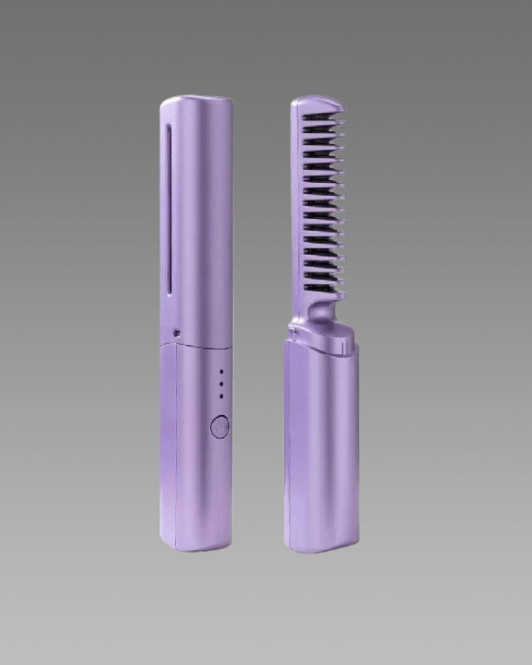 UrbanGooods: Meneflix Portable Mini Hair Straightener Cordless Rechargeable Mini Adjustable Hair Straightener Hot Comb