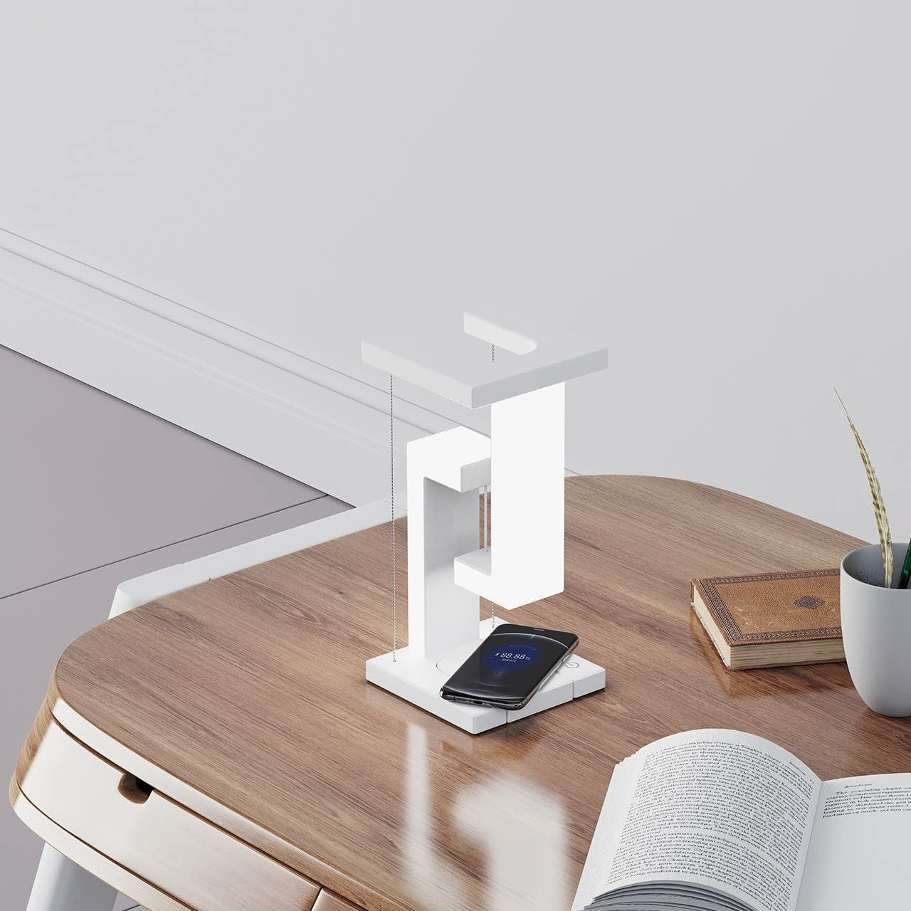 Creative Wireless Charging Suspension Table Lamp – Floating Balance Lamp for Home & Bedroom Decor