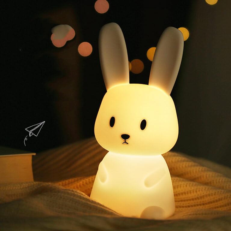 LED Night light Silicone Rabbit Touch Sensor lamp Cute Animal Light Bedroom Decor Gift for Kid Baby Child Table Lamp Home Decor