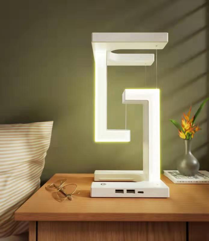 Creative Wireless Charging Suspension Table Lamp – Floating Balance Lamp for Home & Bedroom Decor