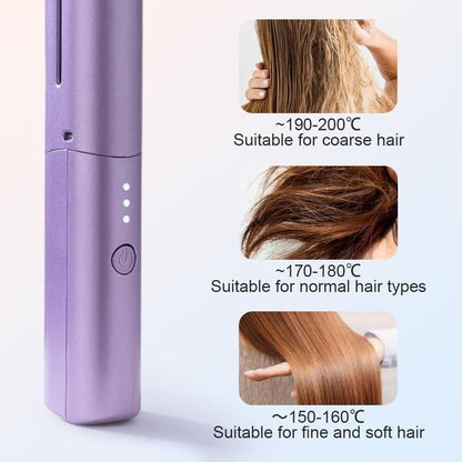 UrbanGooods: Meneflix Portable Mini Hair Straightener Cordless Rechargeable Mini Adjustable Hair Straightener Hot Comb