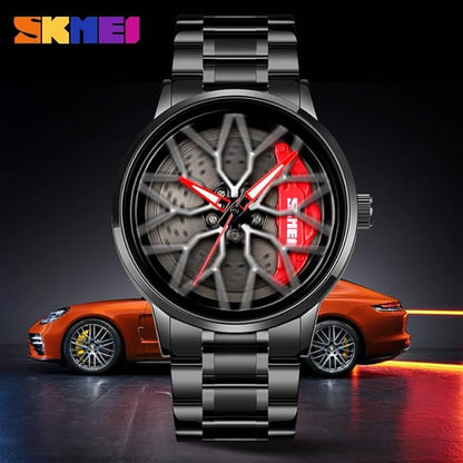 SKMEI Men's  Wheels Rolling Spinning Gyro Watch