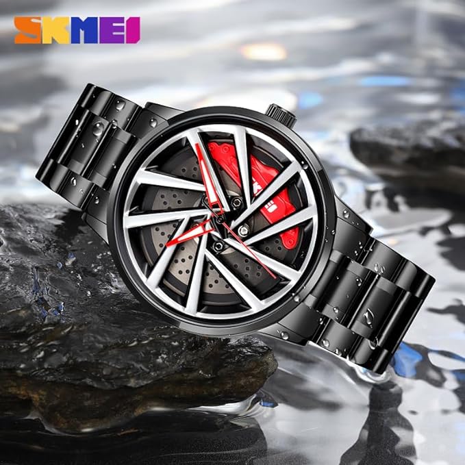 SKMEI Men's  Wheels Rolling Spinning Gyro Watch