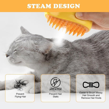 3 in 1 Pet Hair Removal Steam Comb, Perfect for Both Cats & Dogs 🐶🐈