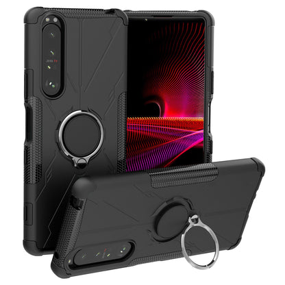 Shockproof Case for Sony Xperia 1 III 5G Anti-Drop Phone Case Hard PC Soft TPU Phone Protector with Kickstand