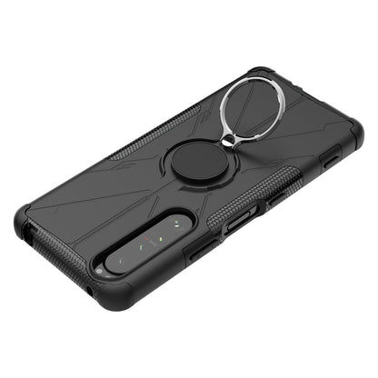 Shockproof Case for Sony Xperia 1 III 5G Anti-Drop Phone Case Hard PC Soft TPU Phone Protector with Kickstand