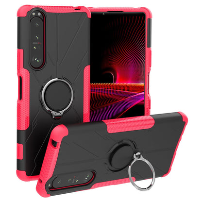 Shockproof Case for Sony Xperia 1 III 5G Anti-Drop Phone Case Hard PC Soft TPU Phone Protector with Kickstand