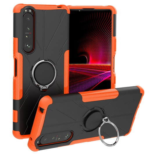 Shockproof Case for Sony Xperia 1 III 5G Anti-Drop Phone Case Hard PC Soft TPU Phone Protector with Kickstand