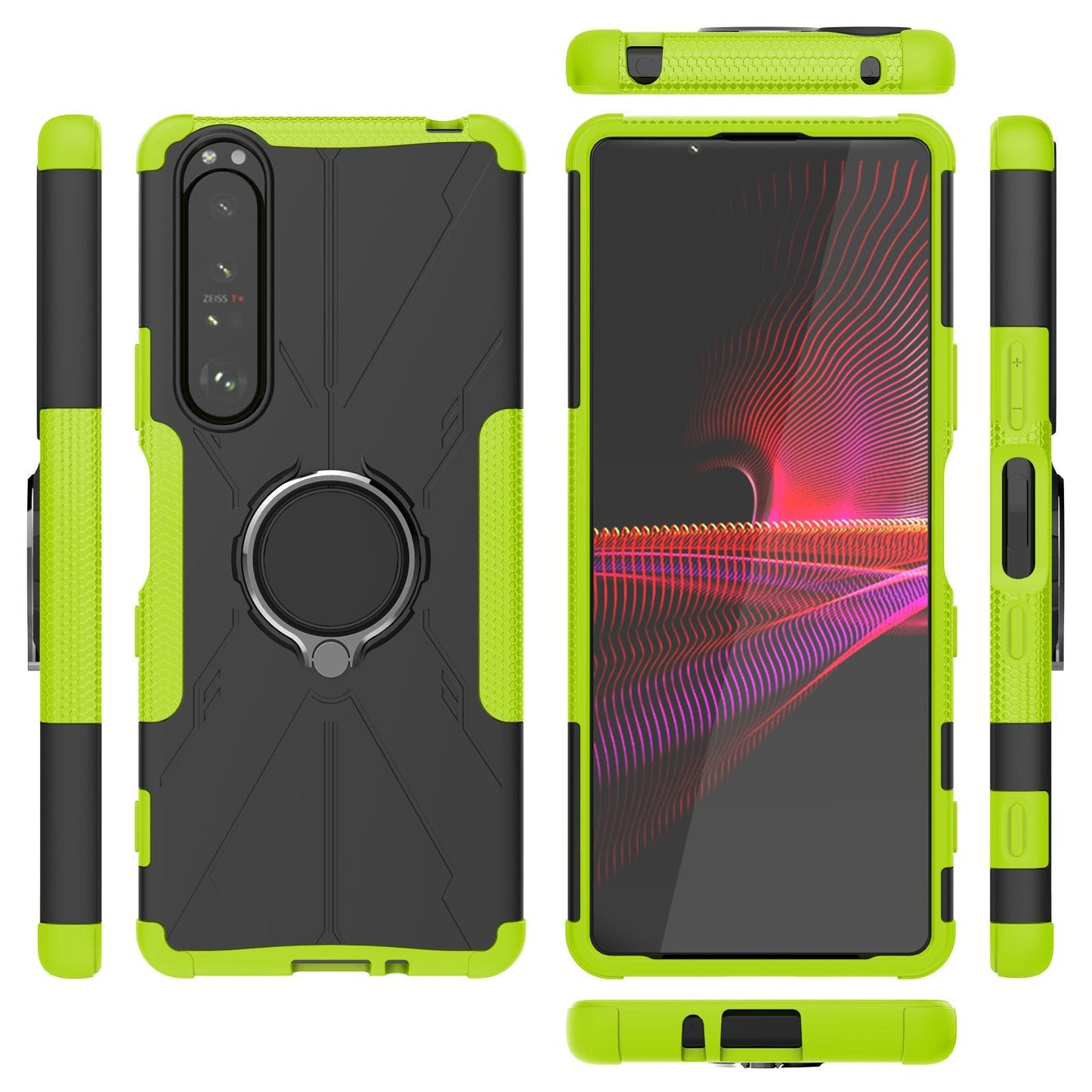 Shockproof Case for Sony Xperia 1 III 5G Anti-Drop Phone Case Hard PC Soft TPU Phone Protector with Kickstand