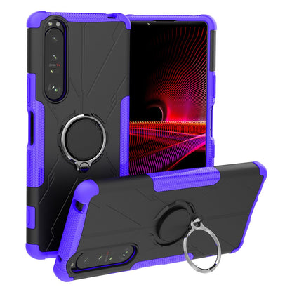 Shockproof Case for Sony Xperia 1 III 5G Anti-Drop Phone Case Hard PC Soft TPU Phone Protector with Kickstand