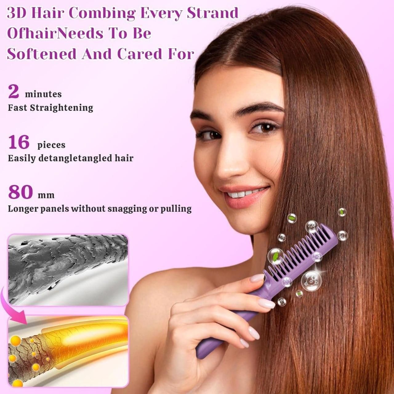 UrbanGooods: Meneflix Portable Mini Hair Straightener Cordless Rechargeable Mini Adjustable Hair Straightener Hot Comb