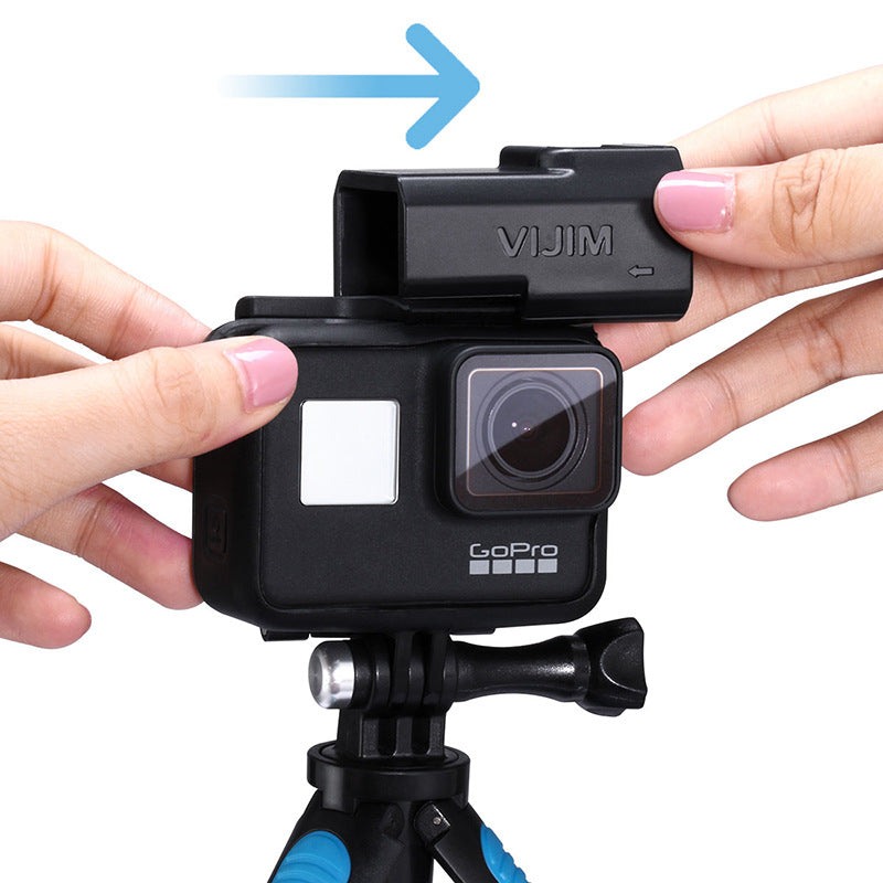 VIGIM GP-3 Sports Camera Cage Expansion Hot Shoe Mic Bracket for GoPro