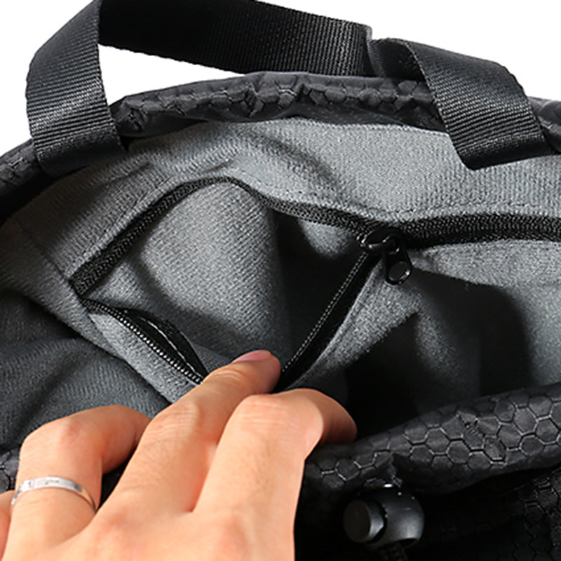 Waterproof Oxford Cloth Drawstring Pouch Camera Storage Bag with Shoulder Strap for Fujifilm Sony