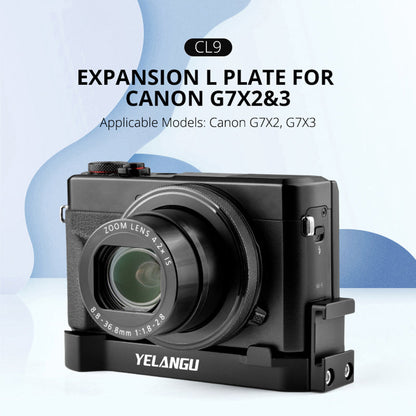 YELANGU CL9 For Canon G7X2 / G7X3 Lightweight Aluminum Alloy Expansion L Plate with Wrench