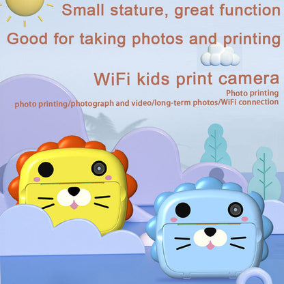 K05 Cute Cat Shape Dual Lens Camera 2.4 inch HD Screen Instant Print Kids Digital Camera