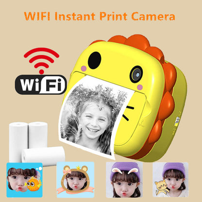 K05 Cute Cat Shape Dual Lens Camera 2.4 inch HD Screen Instant Print Kids Digital Camera