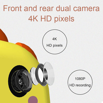 K05 Cute Cat Shape Dual Lens Camera 2.4 inch HD Screen Instant Print Kids Digital Camera