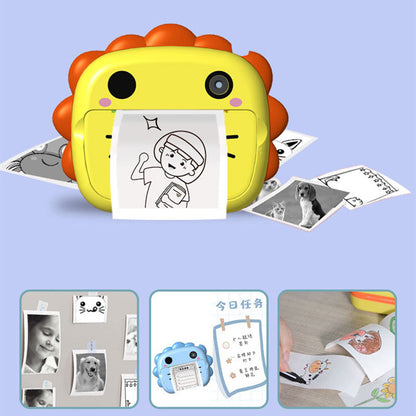 K05 Cute Cat Shape Dual Lens Camera 2.4 inch HD Screen Instant Print Kids Digital Camera