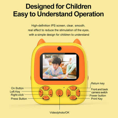 D8 Dual-Lens Children Video Camera Kid's Educational Toy Supporting 128GB Memory Card