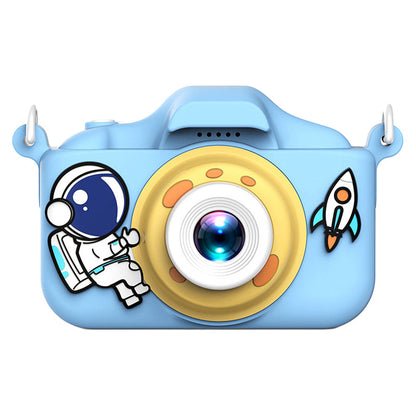 X200 Spaceman Decor Dual-Lens Kid's Educational Camera Mini Size High Definition Children Video Camera Toy for Boys Girls