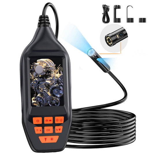 M30 2m Wire 1080P HD Borescope 7-LED Inspection Camera Endoscope with 8mm Dual Lens and 3'' Screen