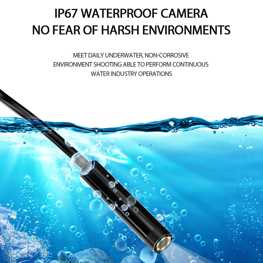 M30 2m Wire 1080P HD Borescope 7-LED Inspection Camera Endoscope with 8mm Dual Lens and 3'' Screen