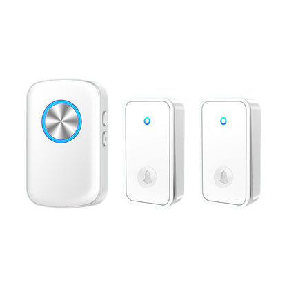 CACAZI FA28 Smart Wireless Doorbell, 2 Transmitter + Receiver Self-Generating Doorbell