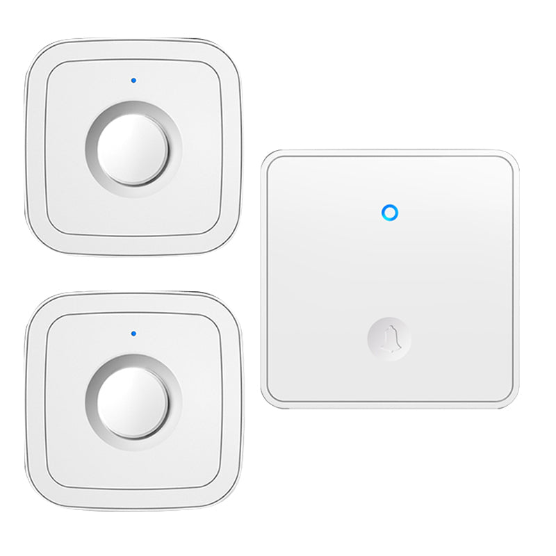 CACAZI FA12 Self-powered Wireless Doorbell 60 Songs Remote Calling Bell (Type 86 Big Button), 1 Transmitter+2 Receivers