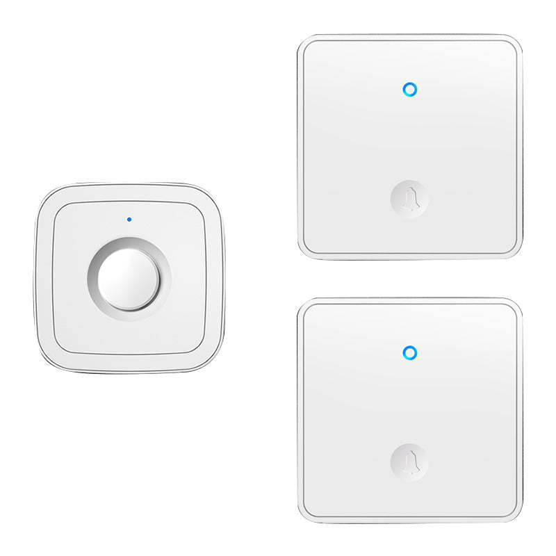 CACAZI FA12 60 Songs 5 Levels Adjustable Wireless Doorbell Calling Bell (Type 86 Big Button), 2 Transmitters+1 Receiver