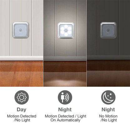 Square Human Infrared Sensor Light Smart Home Wardrobe Aisle Light Control Lamp Creative Night Light