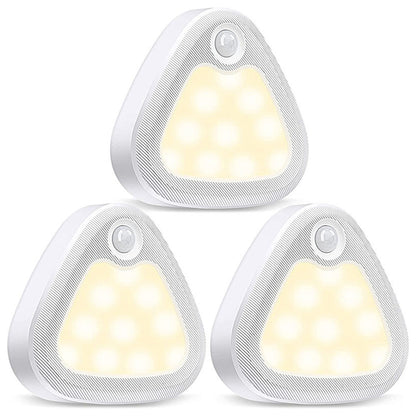 3Pcs / Set Triangle Motion Sensor Light Simple Smart Home Fashion Bedside Lamp Creative Magnetic Sensor LED Night Light