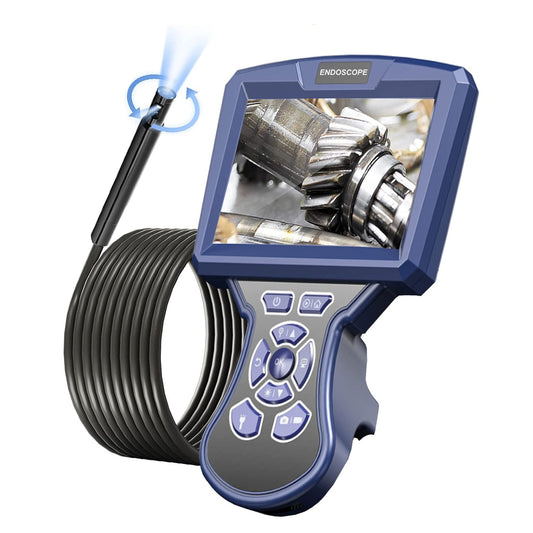 MS550 5m Wire 5-inch Screen Industrial Endoscope 360-Degree Rotation 8.5mm Dual Lens Borescope Inspection Camera