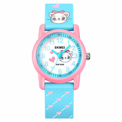 SKMEI 2157 Fashion Sports Waterproof Children Watch Cartoon Student Quartz Watch