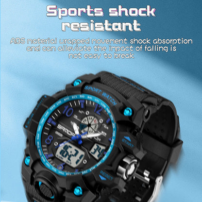 SANDA 3306 Luminous Display Leisure Electronic Watch 50m Waterproof Sports Watch with Alarm Clock, Weekly Calendar