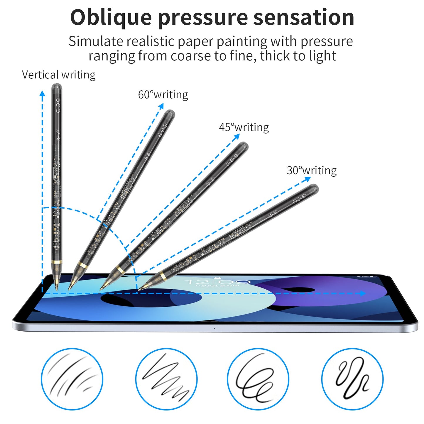 AHASTYLE PE03 Stylus Pen for Apple Tablet 2018-2022 , Magnetic Wireless Charging Pencil with Bluetooth Function