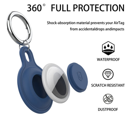 Silicone Case for Apple AirTag Bluetooth Tracker Keychain Holder Sleeve Waterproof Cover with Buckle