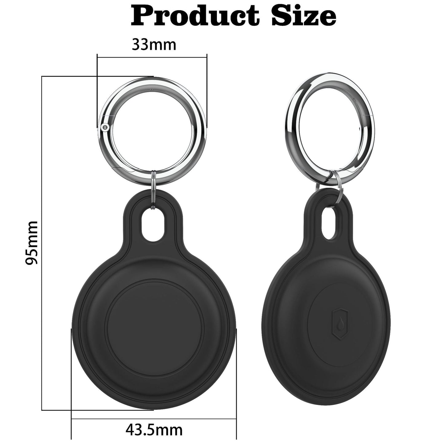 Silicone Case for Apple AirTag Bluetooth Tracker Keychain Holder Sleeve Waterproof Cover with Buckle