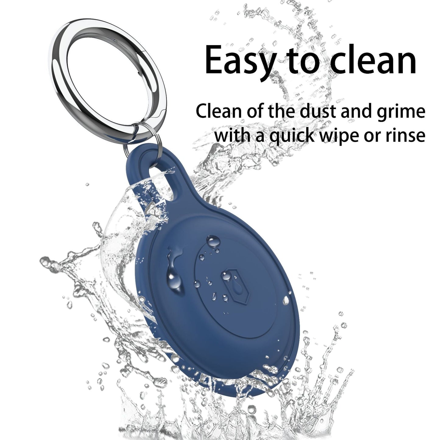 Silicone Case for Apple AirTag Bluetooth Tracker Keychain Holder Sleeve Waterproof Cover with Buckle