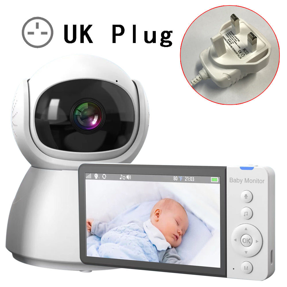 ABM700 5-inch Baby Monitor 1080P Camera Monitor Transmitter + Receiver Set Support Two-Way Voice