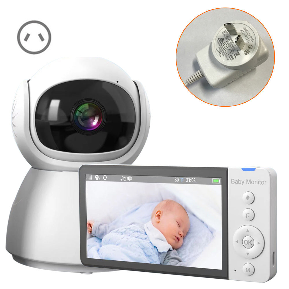 ABM700 5-inch Baby Monitor 1080P Camera Monitor Transmitter + Receiver Set Support Two-Way Voice