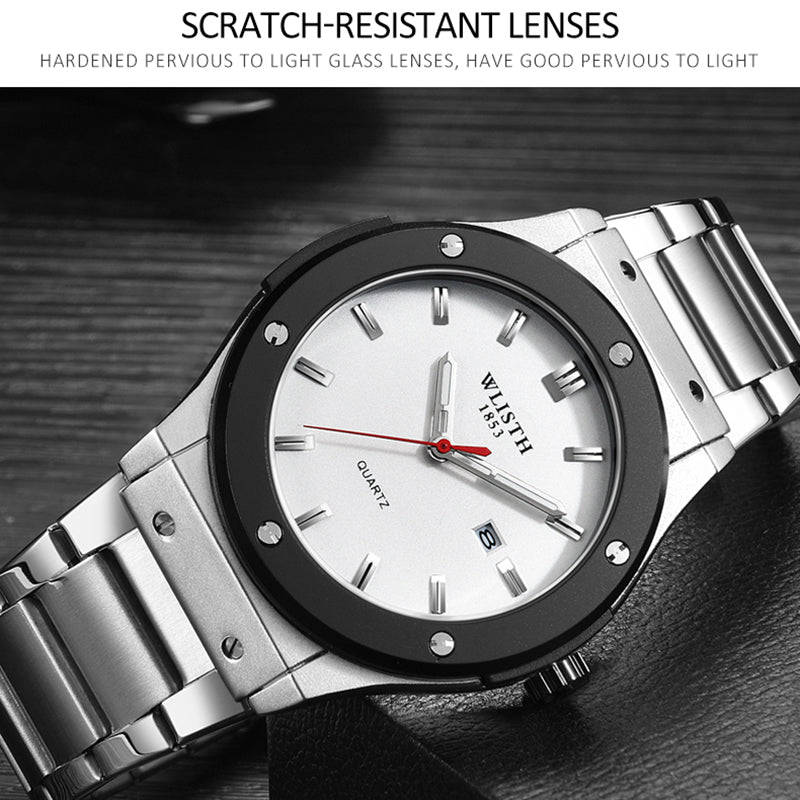 WLISTH S939 Sports Quartz Watch Luminous Daily Life Waterproof Wrist Bracelet Watch with Calendar Display