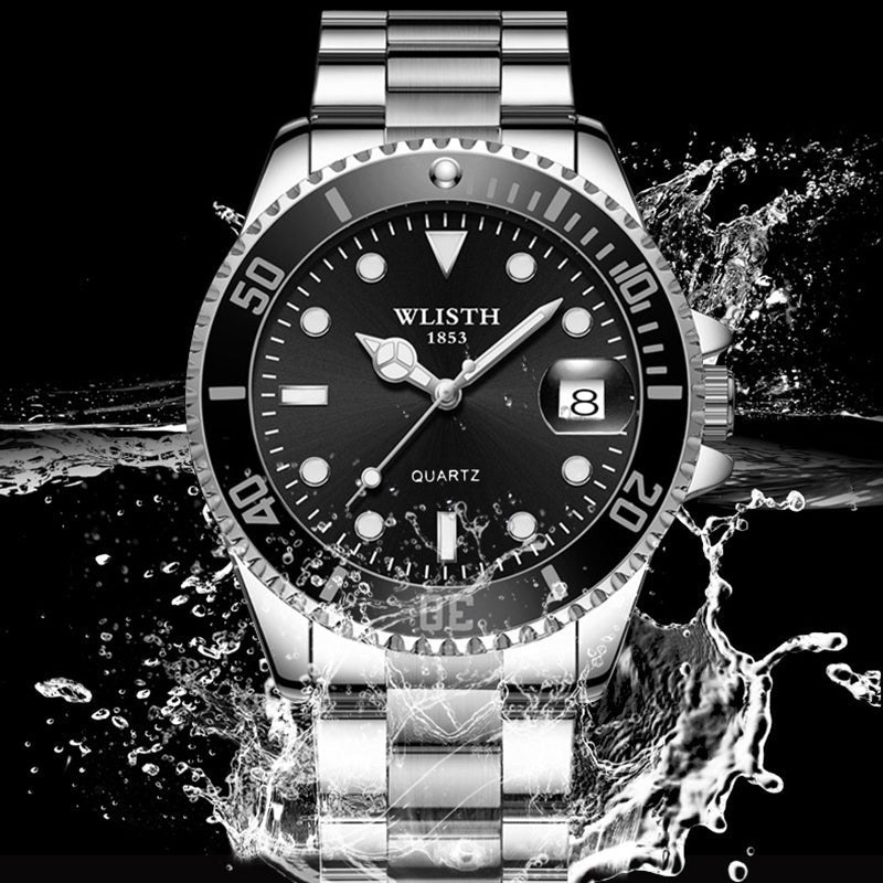 WLISTH 6057 Luminous Watch Daily Life Waterproof Bracelet Wrist Watch Band with Calendar Display Function