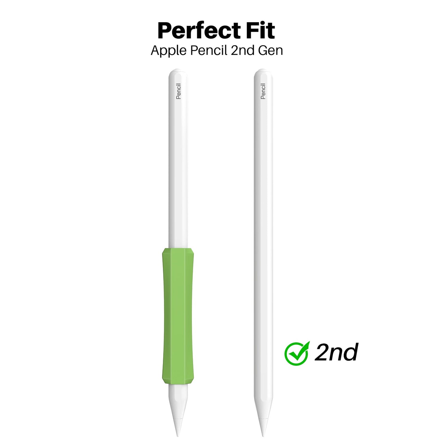 AHASTYLE LC03 3Pcs / Pack Soft Silicone Grip Holder for Apple Pencil 1st / 2nd Generation Stylus Pencil Non-Slip Protective Cover