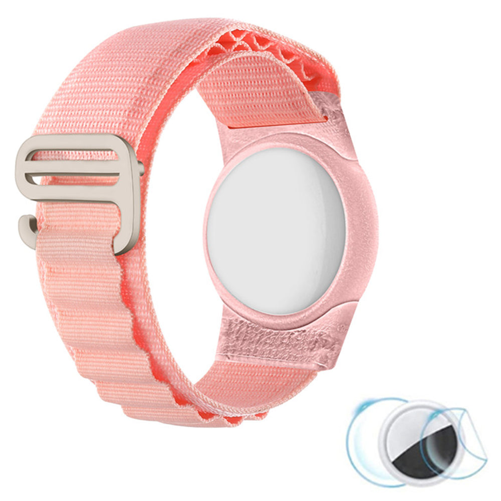 Nylon Braided Wrist Strap with TPU Case and Screen Protection for Apple AirTag Tracker Wristband